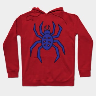 CREEPY POISONOUS SPIDER Purple Blue Red from my Cabinet of Curiosities - UnBlink Studio by Jackie Tahara Hoodie